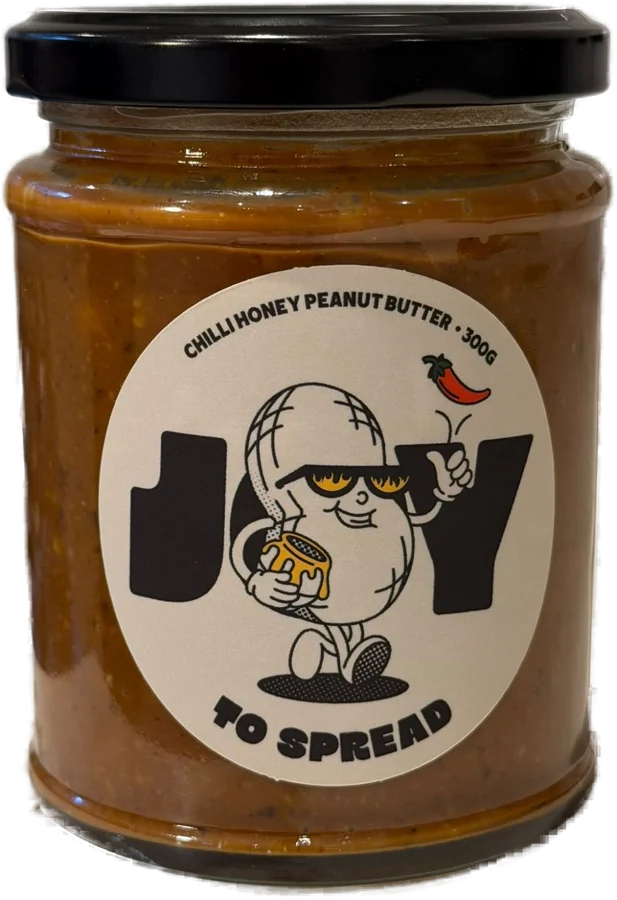 A jar of Joy to Spread Chilli Honey Peanut Butter